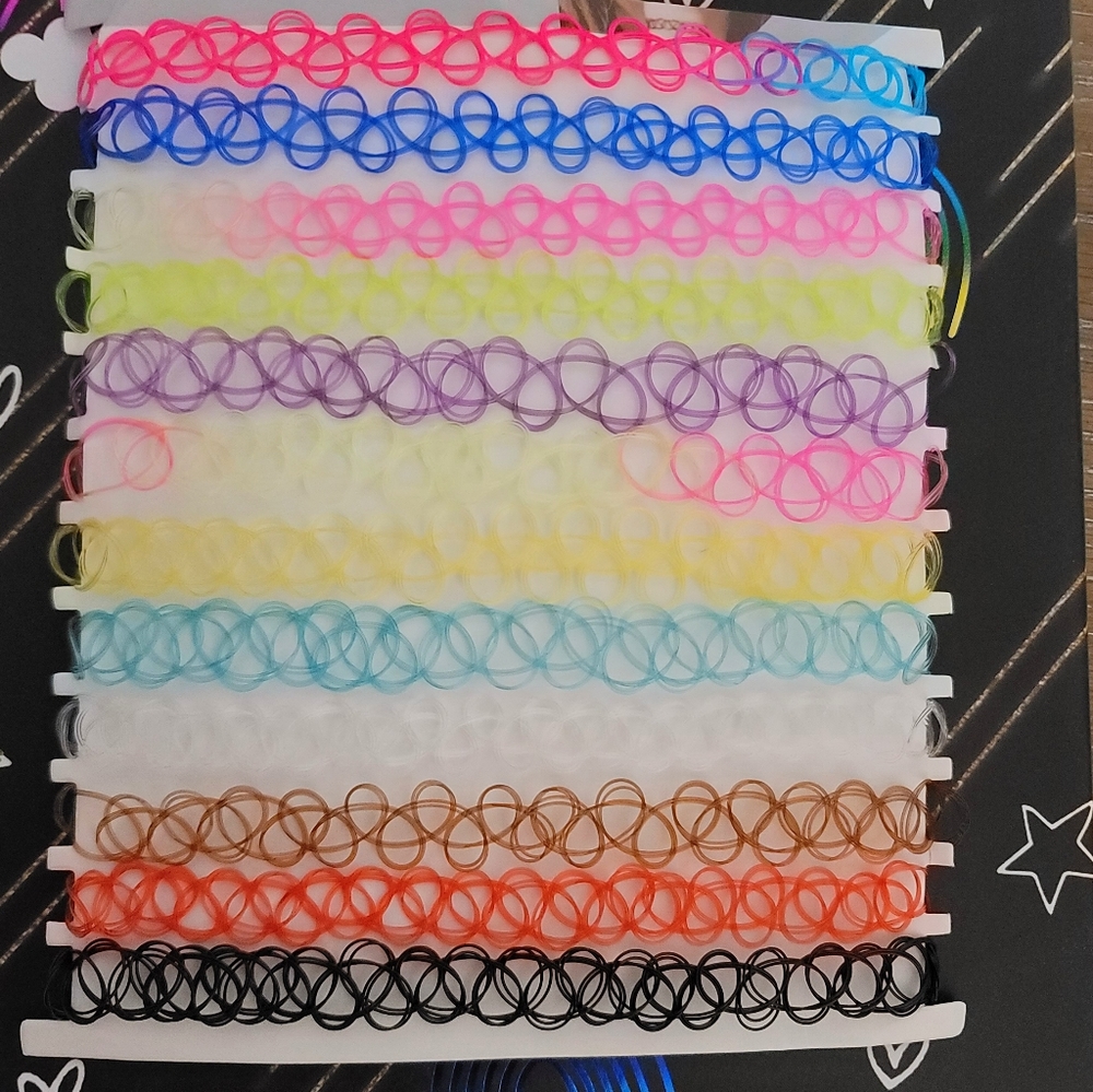 Girl's Stretchy Choker Necklace Bundle - Picture 1 of 2